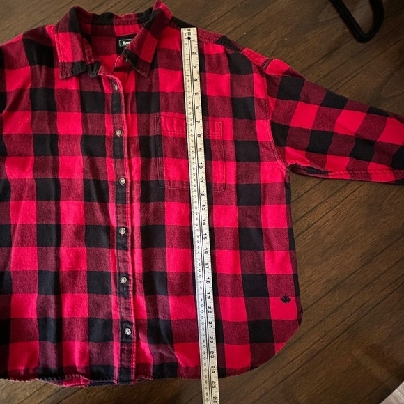 Roots oversize Buffalo plaid button down shirt size L - Picture 13 of 14